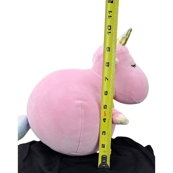Miniso Hippo Unicorn Plush Pink Horn Kawaii Hippocorn Chunky Round New 10.5 Inch - Picture 11 of 11